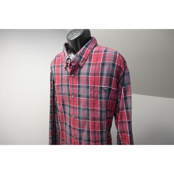 Duluth Trading Co. Flannel Camp Shirt Rugged Plaid Long Sleeve Mens Sz 4XL - Picture 3 of 8